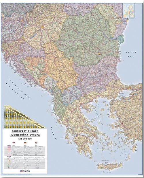 Г013 (G013) - Југоисточна Европа (aуто карта)