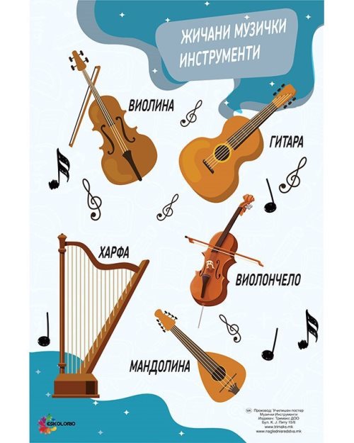 МУП002 - Музички жичани инструменти (постер)
