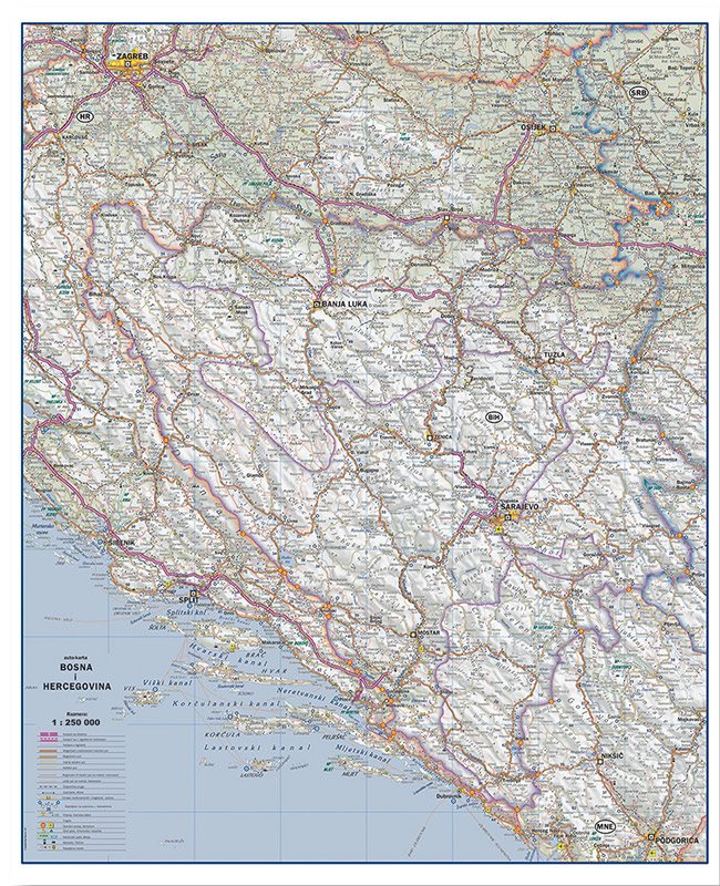 Г005 - Босна и Херцеговина ауто карта