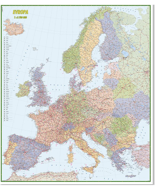 Г011 - Европа ауто карта